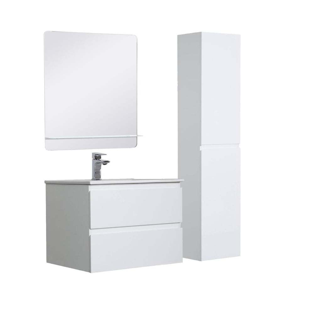 wohnli-moebel-suche-M26024954 Wohnli Möbelsuche - Einzelwaschtisch-Set 60 cm + Wasserhahn + Spiegel + -Säule