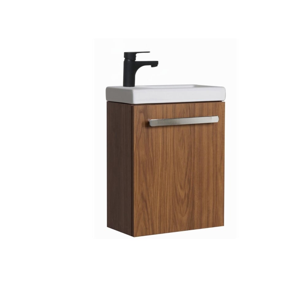 wohnli-moebel-suche-M26025007 Wohnli Möbelsuche - Nevada Wand-Handwaschbecken-Set mit schwarzem Wasserhahn
