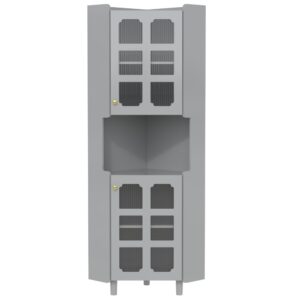 wohnli-moebel-suche-M26026043 Wohnli Möbelsuche - Eckschrank mit Glastüren und LED-Beleuchtung