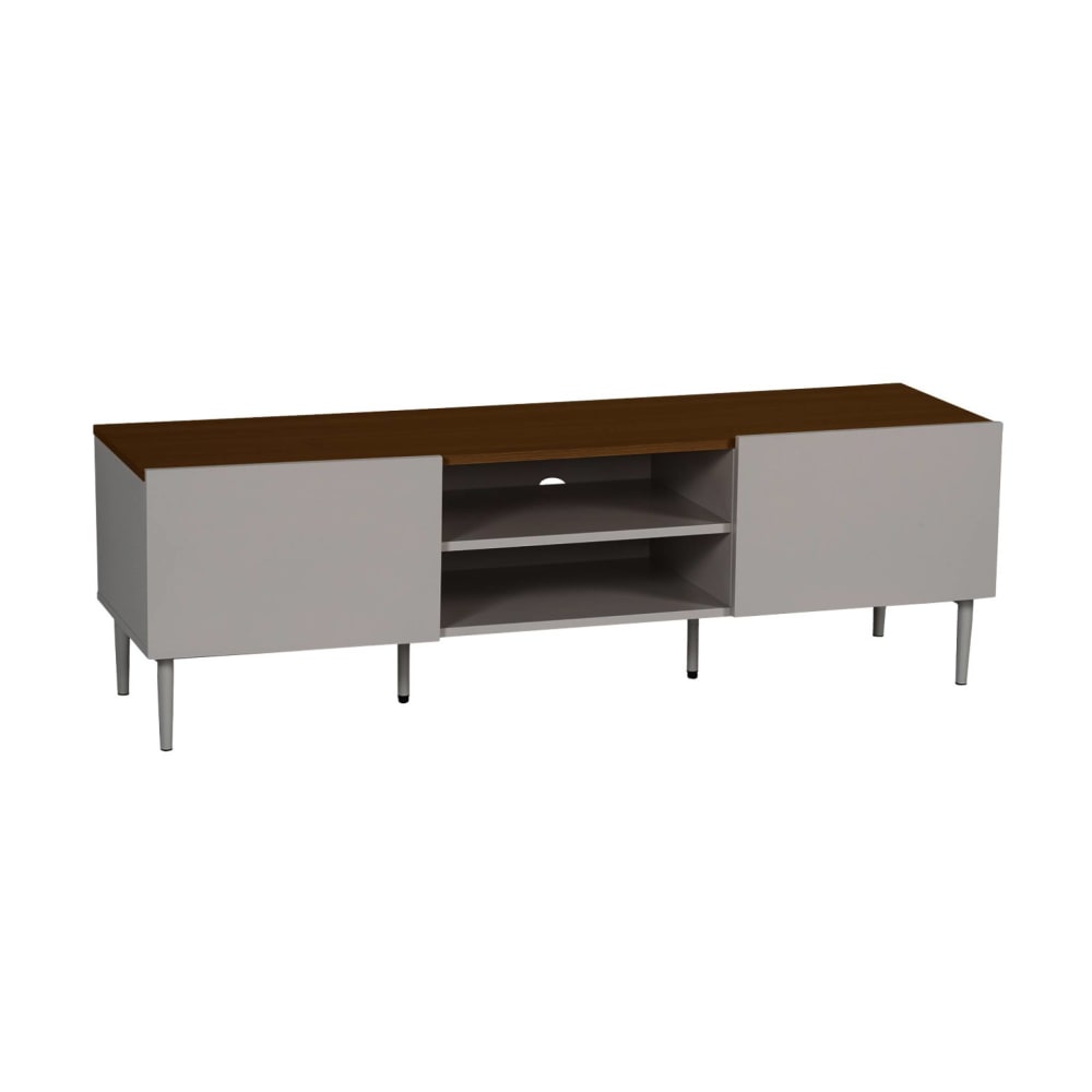 wohnli-moebel-suche-M26026907 Wohnli Möbelsuche - TV-Möbel Metall und Holzdekor grau und nussbaumfarben B 140 cm