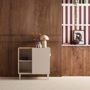 wohnli-moebel-suche-M26026938-1 Sideboard aus Metall mit Holzdekor beige und naturfarben