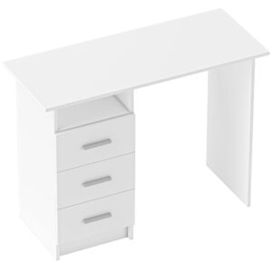 wohnli-moebel-suche-M26027322 Wohnli Möbelsuche - Bureau d'ordinateur 3 tiroirs étagère ouverte panneau particules blanc