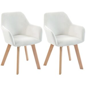 Wohnli Möbelsuche - Chaise de salle à manger assise rembourrée tissu velours crème