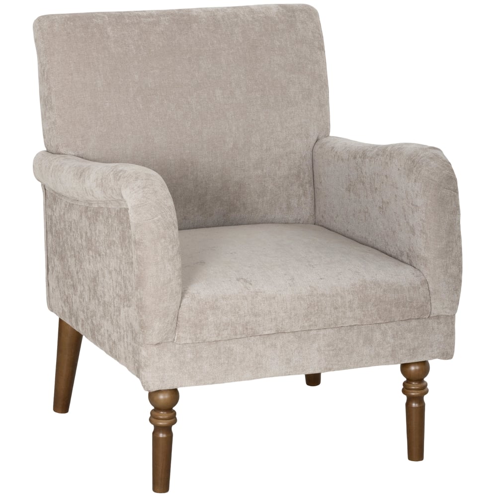 wohnli-moebel-suche-M26027356 Wohnli Möbelsuche - Fauteuil de salon pieds en bois d'hévéa tissu en lin gris