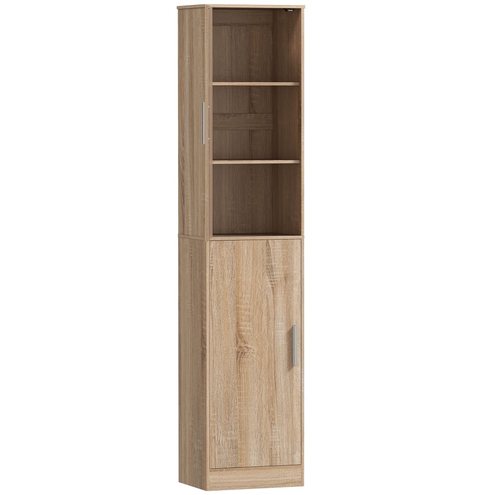 wohnli-moebel-suche-M26027389 Wohnli Möbelsuche - Meuble de rangement colonne 2 portes et 4 étagères réglables naturel