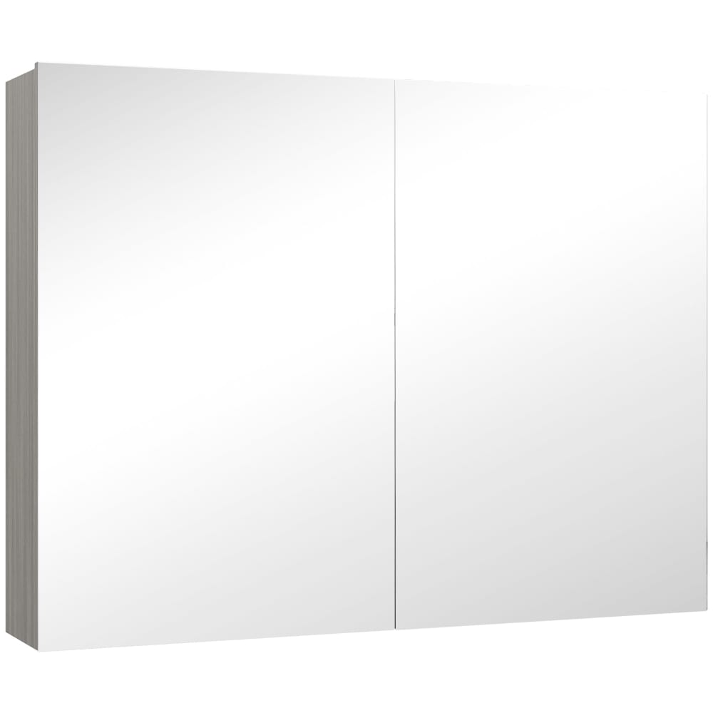 wohnli-moebel-suche-M26027434 Wohnli Möbelsuche - Armoire miroir de salle de bain 2 portes et étagères MDF gris