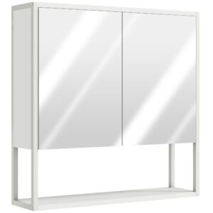 wohnli-moebel-suche-M26027435 Wohnli Möbelsuche - Armoire murale salle de bain avec miroir 2 portes miroir verre blanc