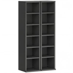 wohnli-moebel-suche-M26027437 Wohnli Möbelsuche - Étagère colonne rangement cd-dvd 6+6 compartiments noir