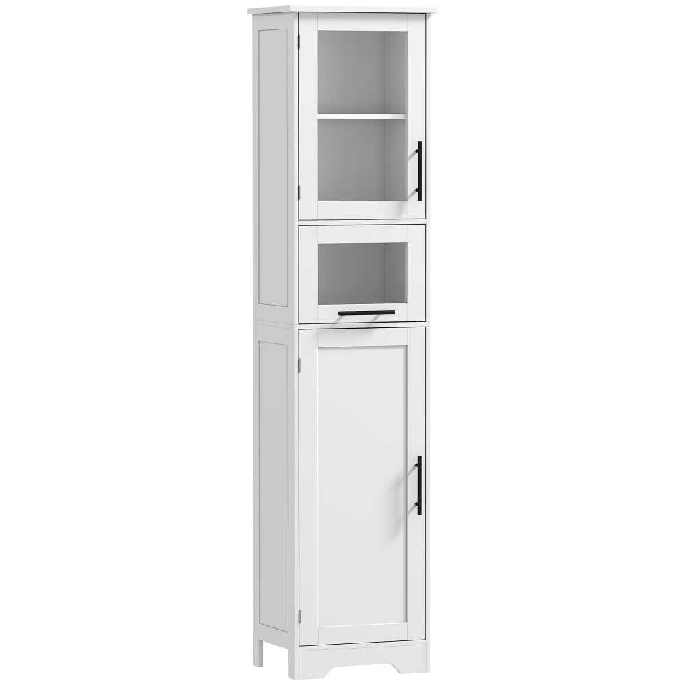 wohnli-moebel-suche-M26027438 Wohnli Möbelsuche - Meuble colonne salle de bain porte vitrée tiroir 2 placards MDF blanc