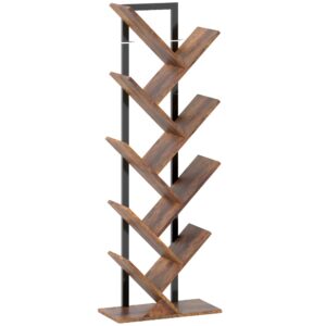 wohnli-moebel-suche-M26027454 Wohnli Möbelsuche - Bibliothèque Arbre 9 Niveaux Cadre en Acier Brun Rustique