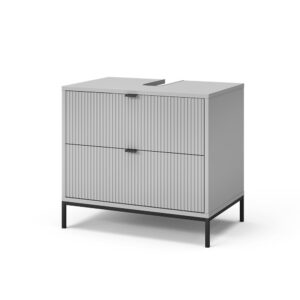 wohnli-moebel-suche-M26027530 Wohnli Möbelsuche - Waschbeckenunterschrank mit 2 ausziehbaren Schubladen Grau 70x63cm