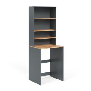 Wohnli Möbelsuche - Waschmaschinenschrank 2 Teile mit Regal Anthrazit 66x88.2cm