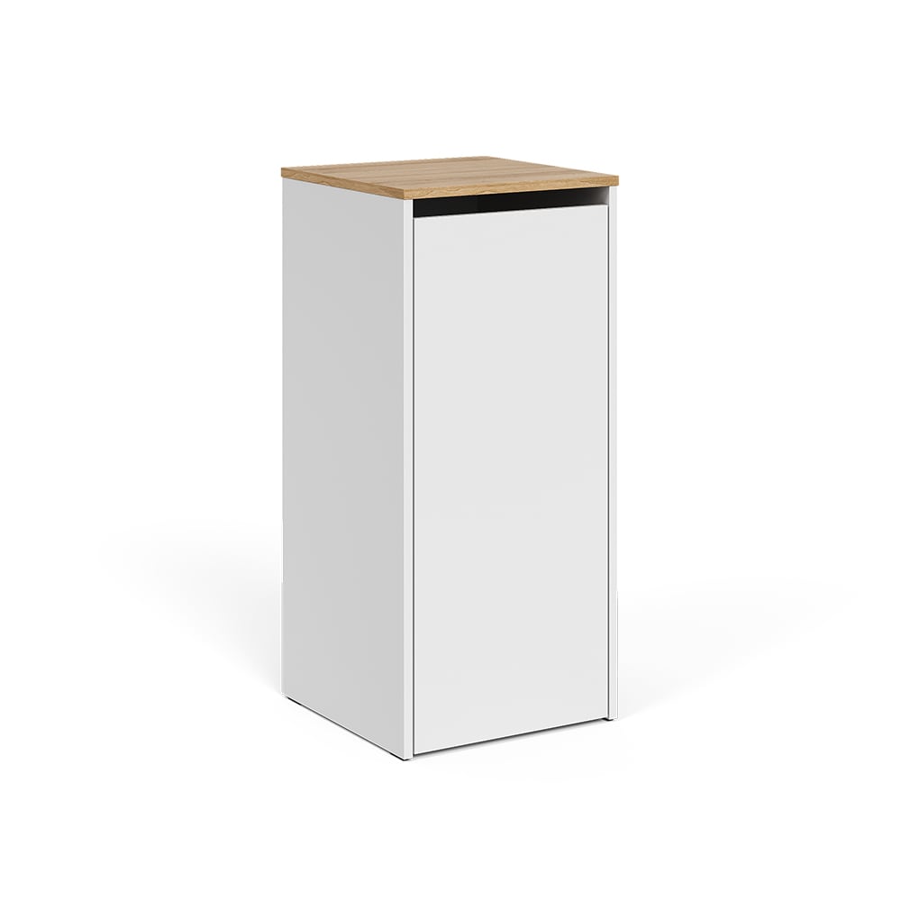 wohnli-moebel-suche-M26027542 Wohnli Möbelsuche - Badschrank mit Wäschkorb Weiß/Artisan 40.2x88.2cm