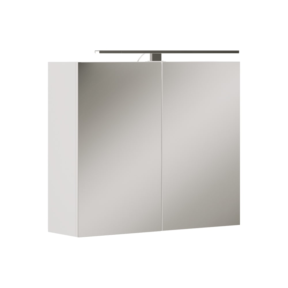 Wohnli Möbelsuche - Badspiegelschrank mit LED-Beleuchtung Weiß 70x60cm