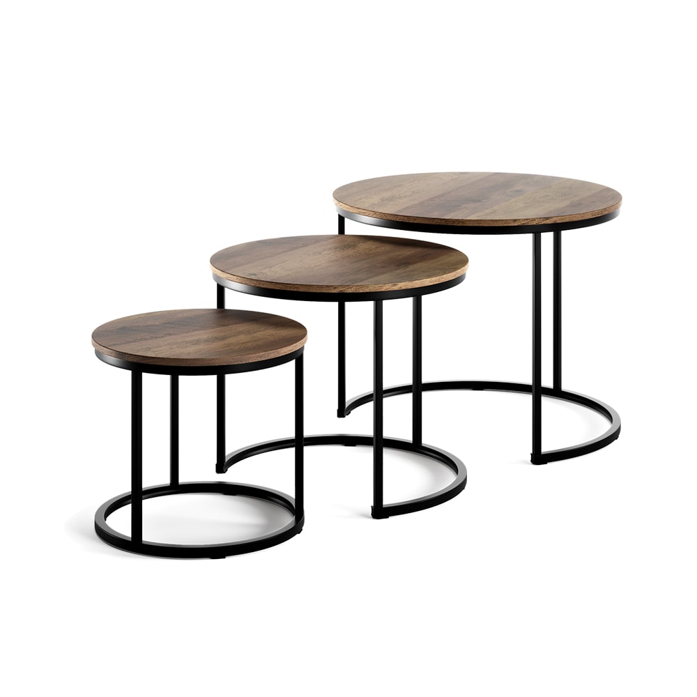 wohnli-moebel-suche-M26027546 Wohnli Möbelsuche - Couchtisch-Set 3 Teile Holz 55x44.5cm