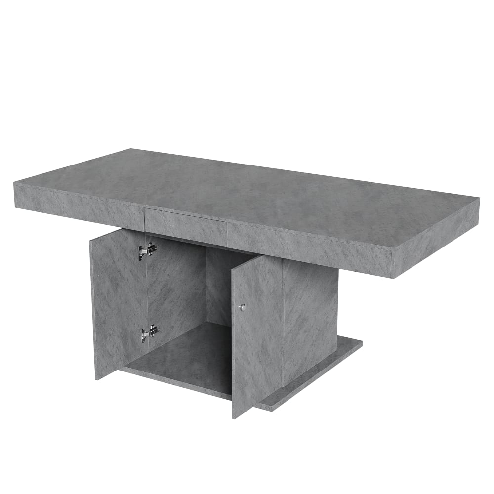 Wohnli Möbelsuche - Esstisch aus Spanplatte mit Auszug und Stauraum 140/180x80x76 cm