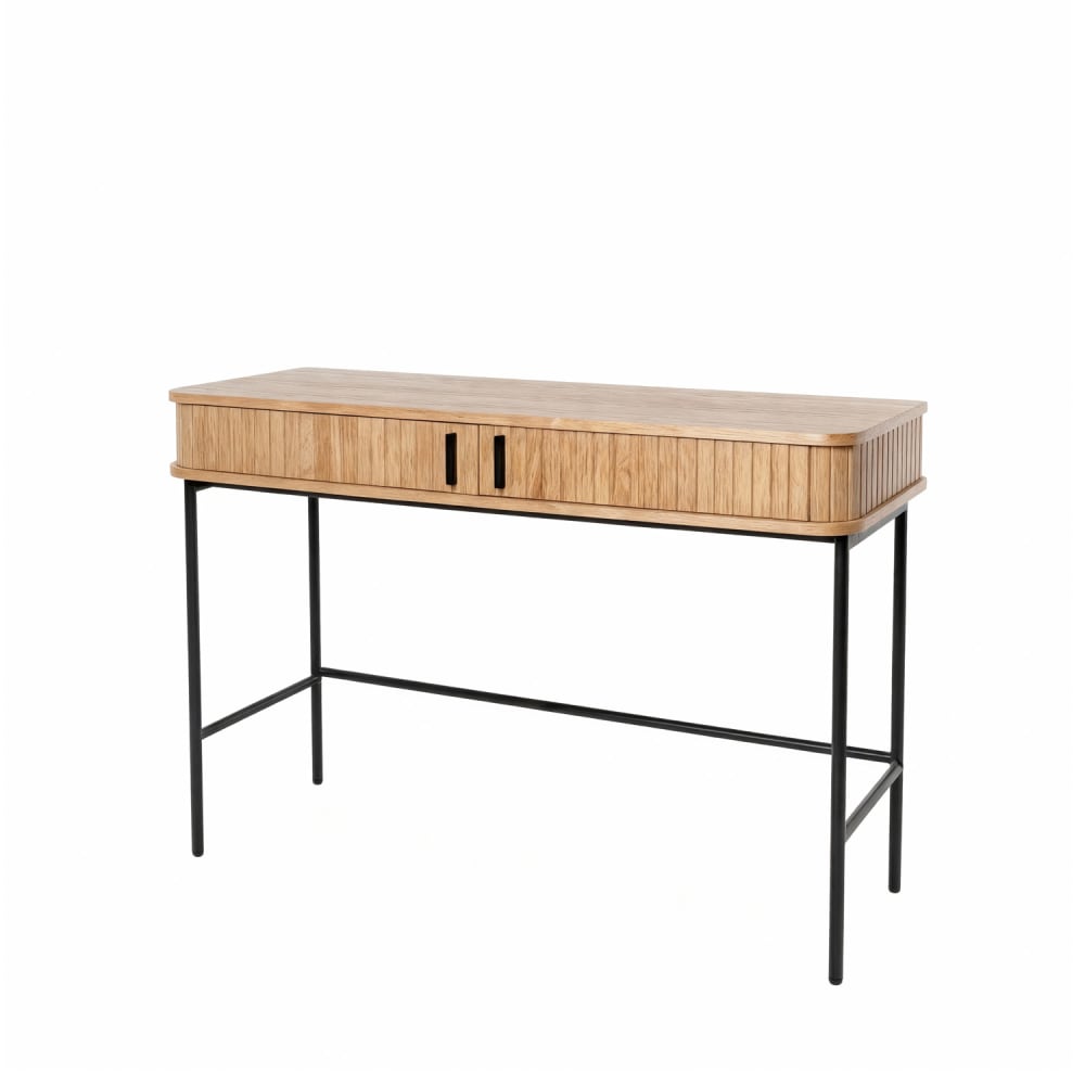 wohnli-moebel-suche-M26027638 Wohnli Möbelsuche - Flurkonsole aus Eiche mit schwarzen Metallbeinen