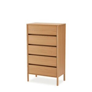 wohnli-moebel-suche-M26027669 Wohnli Möbelsuche - Hohe Holzkommode mit 5 Schubladen im nordischen Design