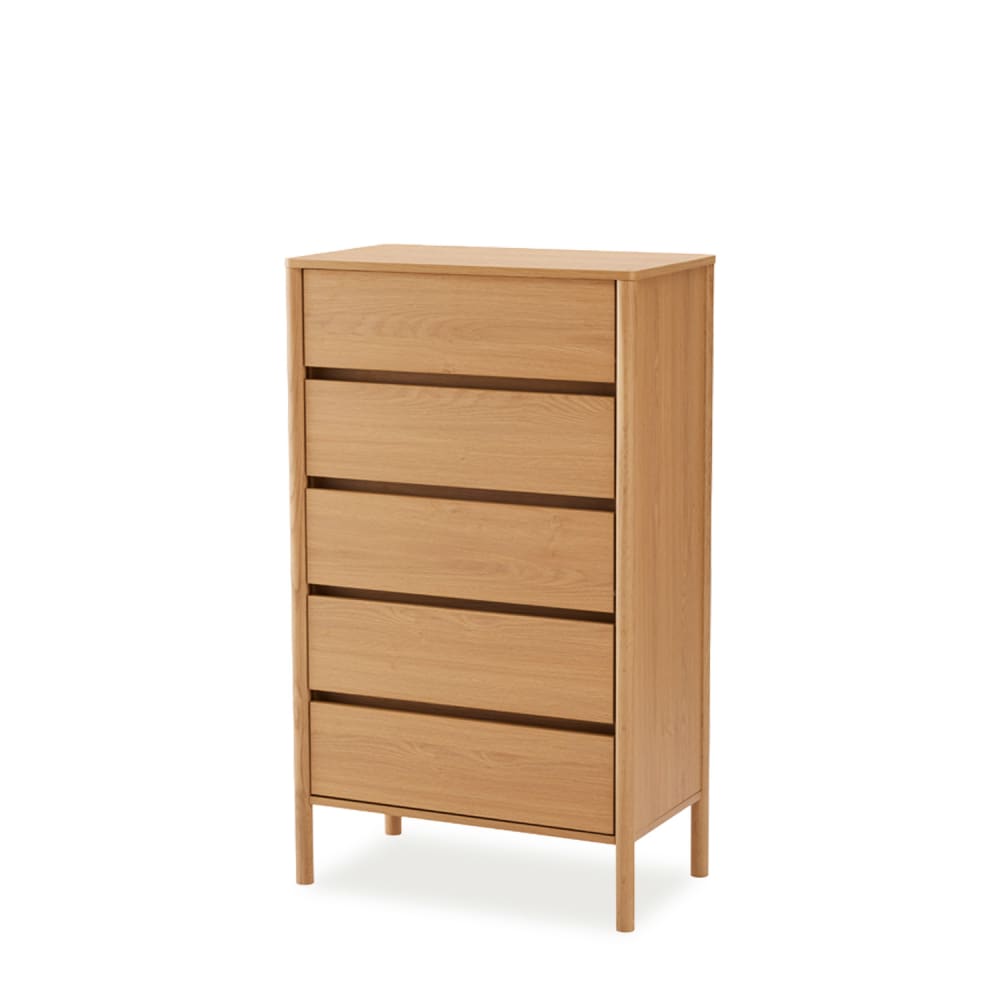 wohnli-moebel-suche-M26027669 Wohnli Möbelsuche - Hohe Holzkommode mit 5 Schubladen im nordischen Design