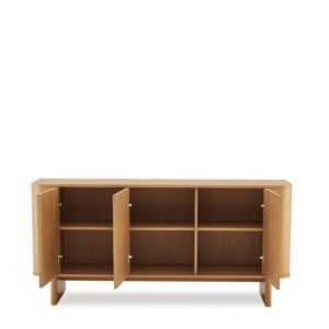 wohnli-moebel-suche-M26027683-1 160 cm breites Sideboard mit Türen aus natürlicher Eiche 40x75x160cm Holz Braun Koketto Home Möbel Esszimmermöbel Sideboards, Highboards & niedrige Anrichten