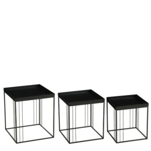 Wohnli Möbelsuche - Beistelltisch Beth Schwarz Eisen H52xB45xL45cm