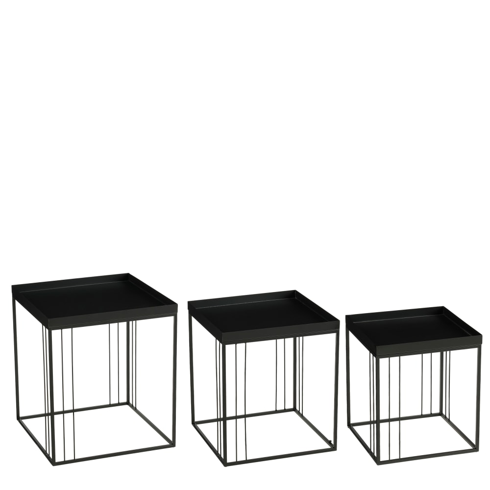 Wohnli Möbelsuche - Beistelltisch Beth Schwarz Eisen H52xB45xL45cm