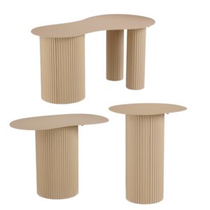 Wohnli Möbelsuche - Beistelltisch Lux Hellbraun Eisen H40xB43xL80cm