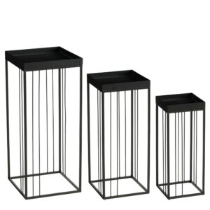 Wohnli Möbelsuche - Beistelltisch Beth Schwarz Eisen H70xB30xL30cm