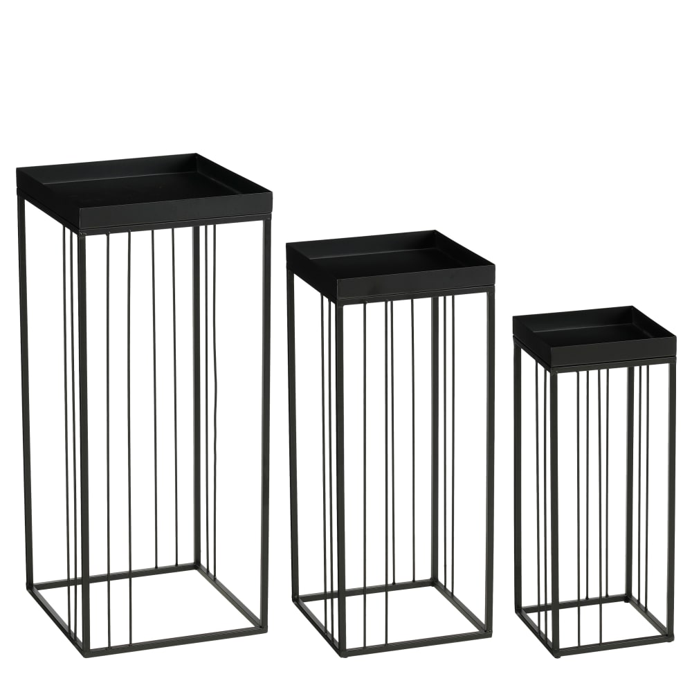 Wohnli Möbelsuche - Beistelltisch Beth Schwarz Eisen H70xB30xL30cm