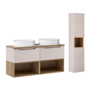 wohnli-moebel-suche-M26028944 Wohnli Möbelsuche - Doppelwaschtisch und Hängesäule 2 Schubladen