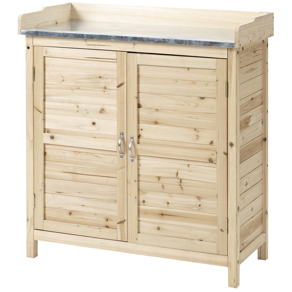 Wohnli Möbelsuche - Beistellschrank mit Kieferholzoptik 2 Fächer 83x40x92cm