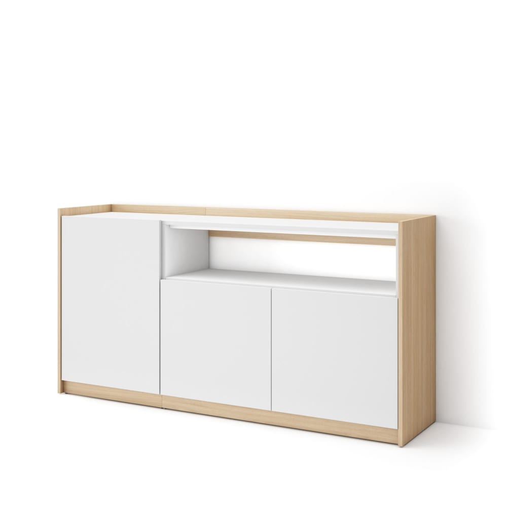 wohnli-moebel-suche-M26030064 Wohnli Möbelsuche - Sideboard Holzeffekt weiß und soft eiche 157x37x80cm
