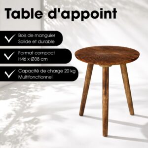 Beistelltisch Pomante Dunkelbraun  H46xB38xL38cm 38x46x38cm Holz Braun Mica Decorations Möbel Wohnzimmermöbel Couchtische