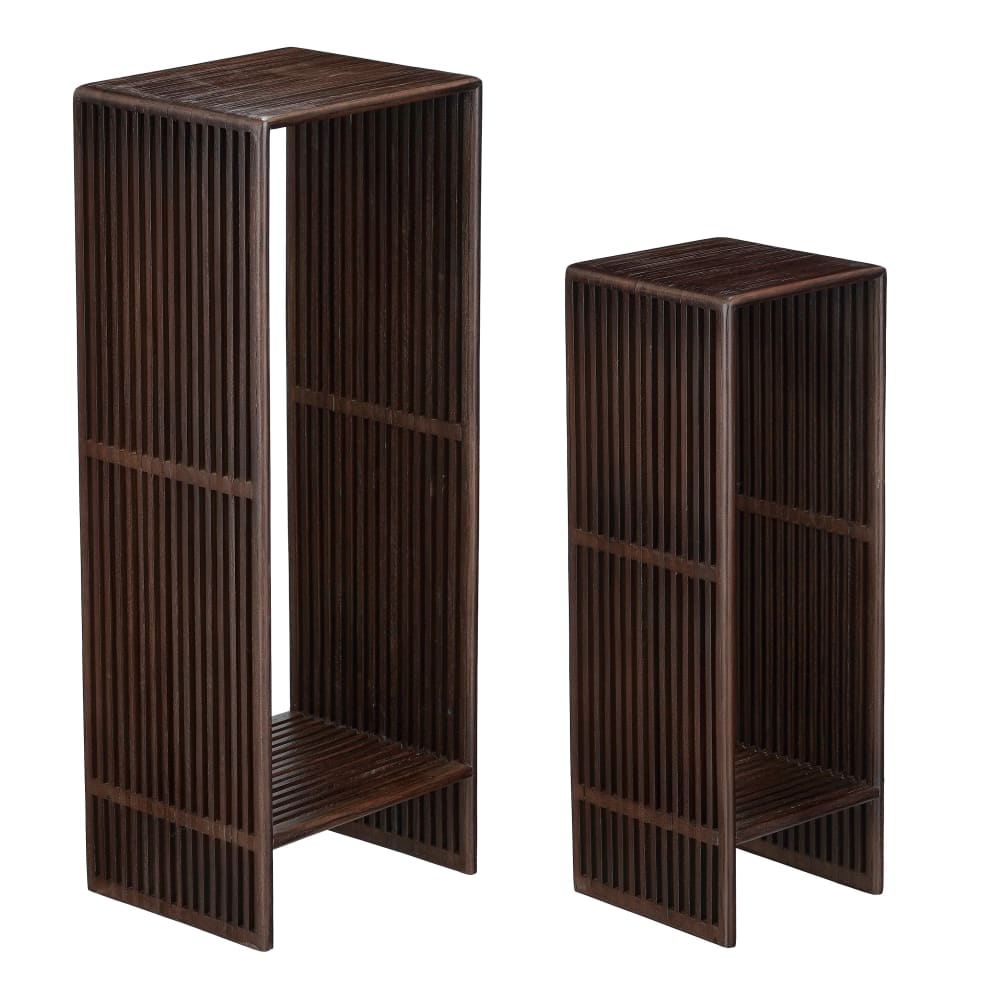 Wohnli Möbelsuche - Beistelltisch Gian Dunkelbraun Holz H86xB27xL33cm