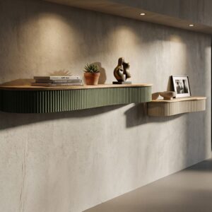 wohnli-moebel-suche-M26030378 Wohnli Möbelsuche - Beigefarbene Regale aus Metall und Holz