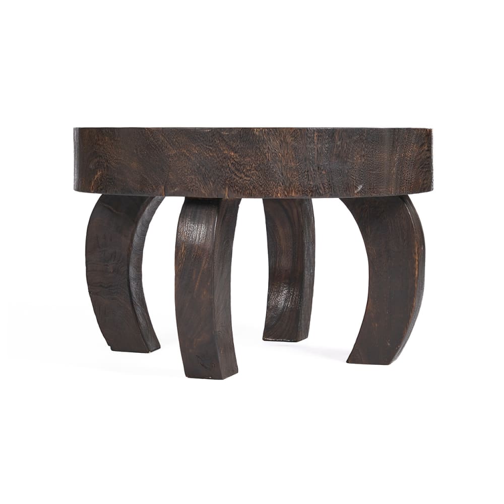 Wohnli Möbelsuche - Couchtisch Mangoholz in dunklem Walnussbraun 70 x 70 x 45 cm