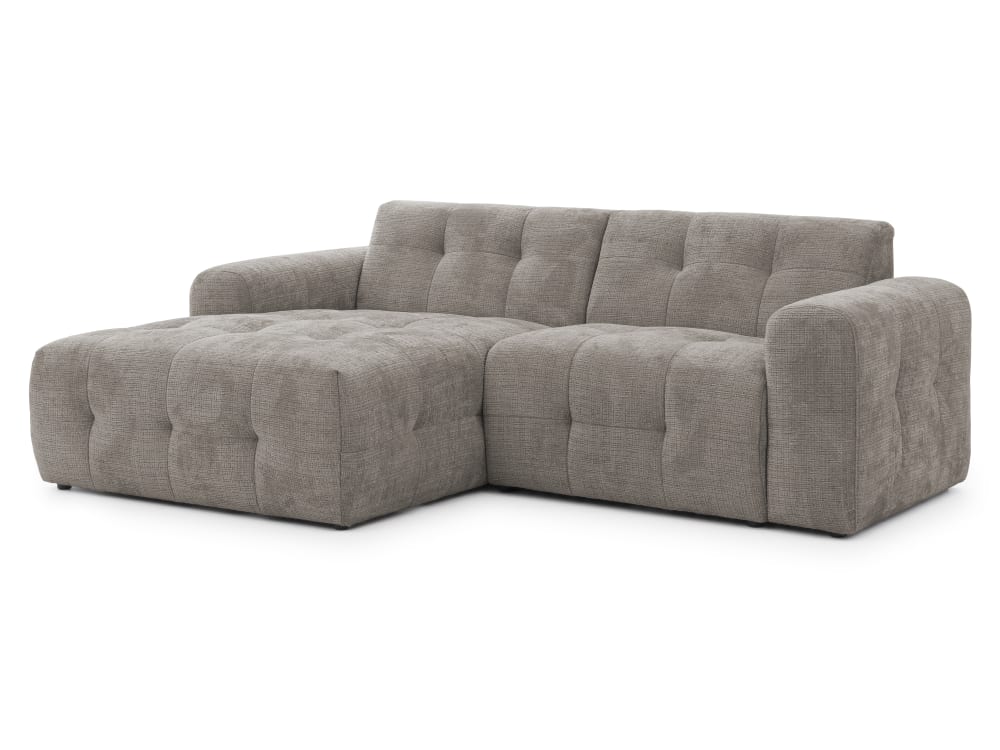 wohnli-moebel-suche-M26032294 Wohnli Möbelsuche - Ecksofa im Bumpy-Design mit fester Rückenlehne aus Taupe Chenille