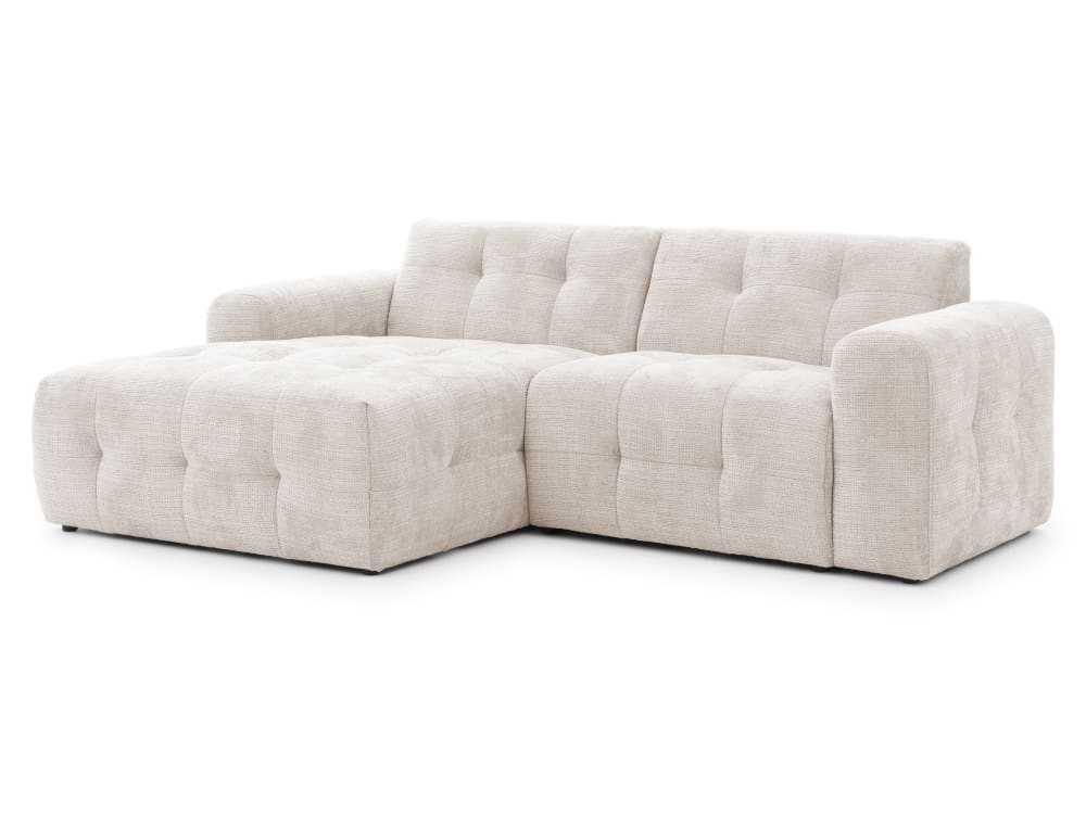 wohnli-moebel-suche-M26032295 Wohnli Möbelsuche - Ecksofa im Bumpy-Design mit fester Rückenlehne aus Beige Chenille