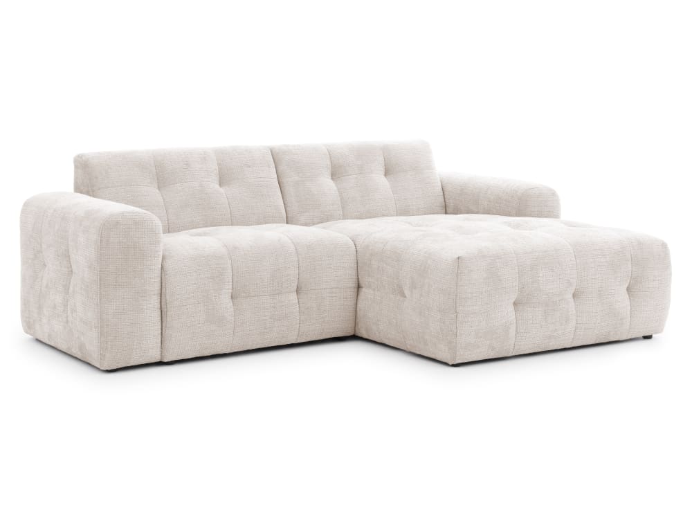 wohnli-moebel-suche-M26032297 Wohnli Möbelsuche - Ecksofa im Bumpy-Design mit fester Rückenlehne aus Beige Chenille