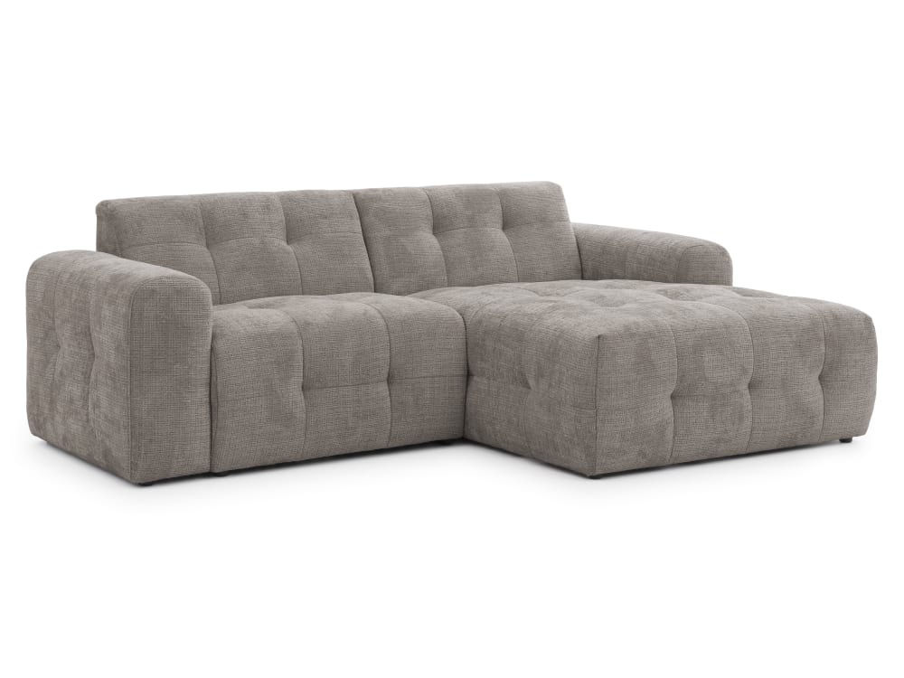 wohnli-moebel-suche-M26032306 Wohnli Möbelsuche - Ecksofa im Bumpy-Design mit fester Rückenlehne aus Taupe Chenille