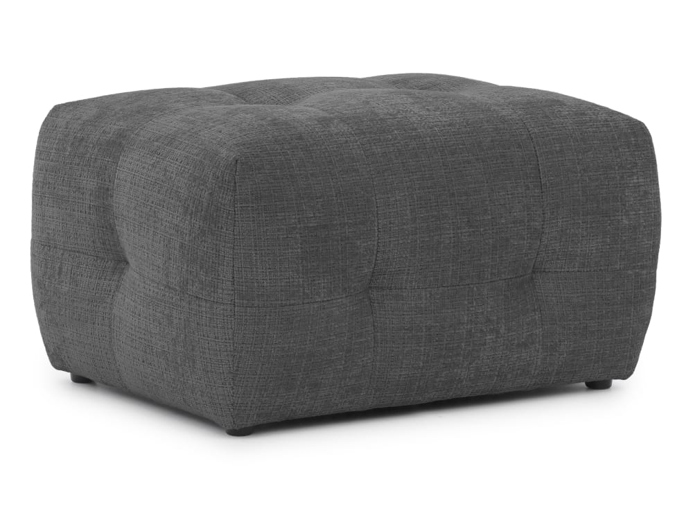 Wohnli Möbelsuche - Hocker im Bumpy-Design aus weichem Grau Chenille-Stoff
