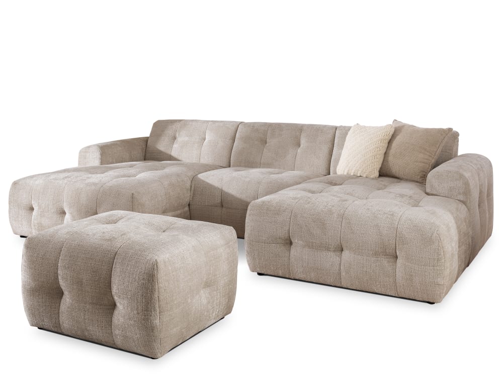 wohnli-moebel-suche-M26032320 Wohnli Möbelsuche - Wohnlandschaft und Hocker im Bumpy-Design mit Schlaffunktion