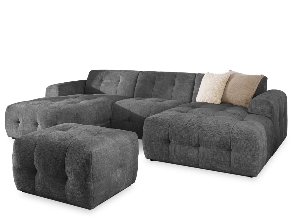 wohnli-moebel-suche-M26032331 Wohnli Möbelsuche - Wohnlandschaft und Hocker im Bumpy-Design mit Schlaffunktion
