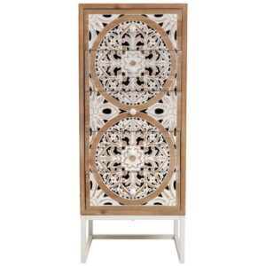 Hochkommode 45x35x105h cm weiß 45x75x35cm Holz Weiß Wanderlust deco Möbel Schlafzimmermöbel Aufbewahrungsmöbel