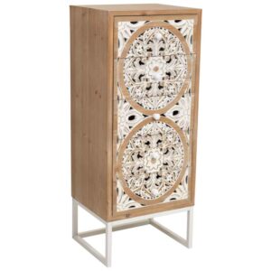 Wohnli Möbelsuche - Hochkommode 45x35x105h cm weiß