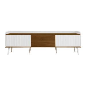wohnli-moebel-suche-M26034006 Wohnli Möbelsuche - TV-Schrank mit 3 Türen und Holzbeinen 160 cm Natur+Weiß
