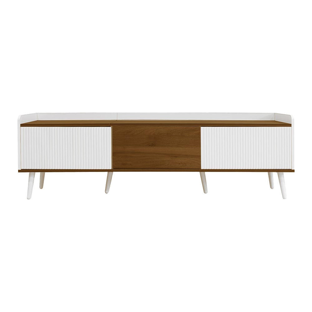 wohnli-moebel-suche-M26034006 Wohnli Möbelsuche - TV-Schrank mit 3 Türen und Holzbeinen 160 cm Natur+Weiß