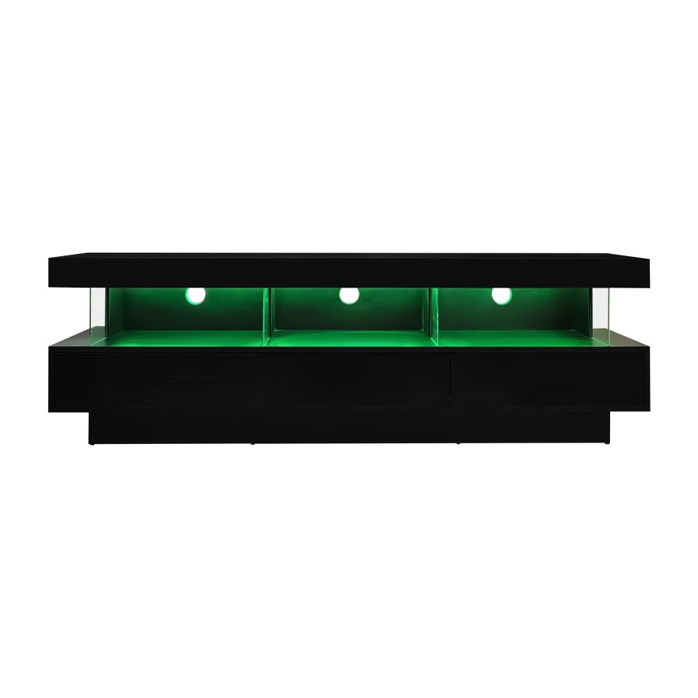 wohnli-moebel-suche-M26034027 Wohnli Möbelsuche - TV-Ständer Hochglanz mit LED & 3 Glasablagen 160 cm
