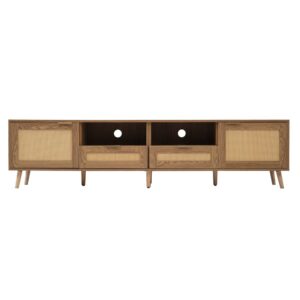 wohnli-moebel-suche-M26034034 Wohnli Möbelsuche - TV-Schrank Rattan-Design mit 2 Türen & 2 Schubladen 200 cm