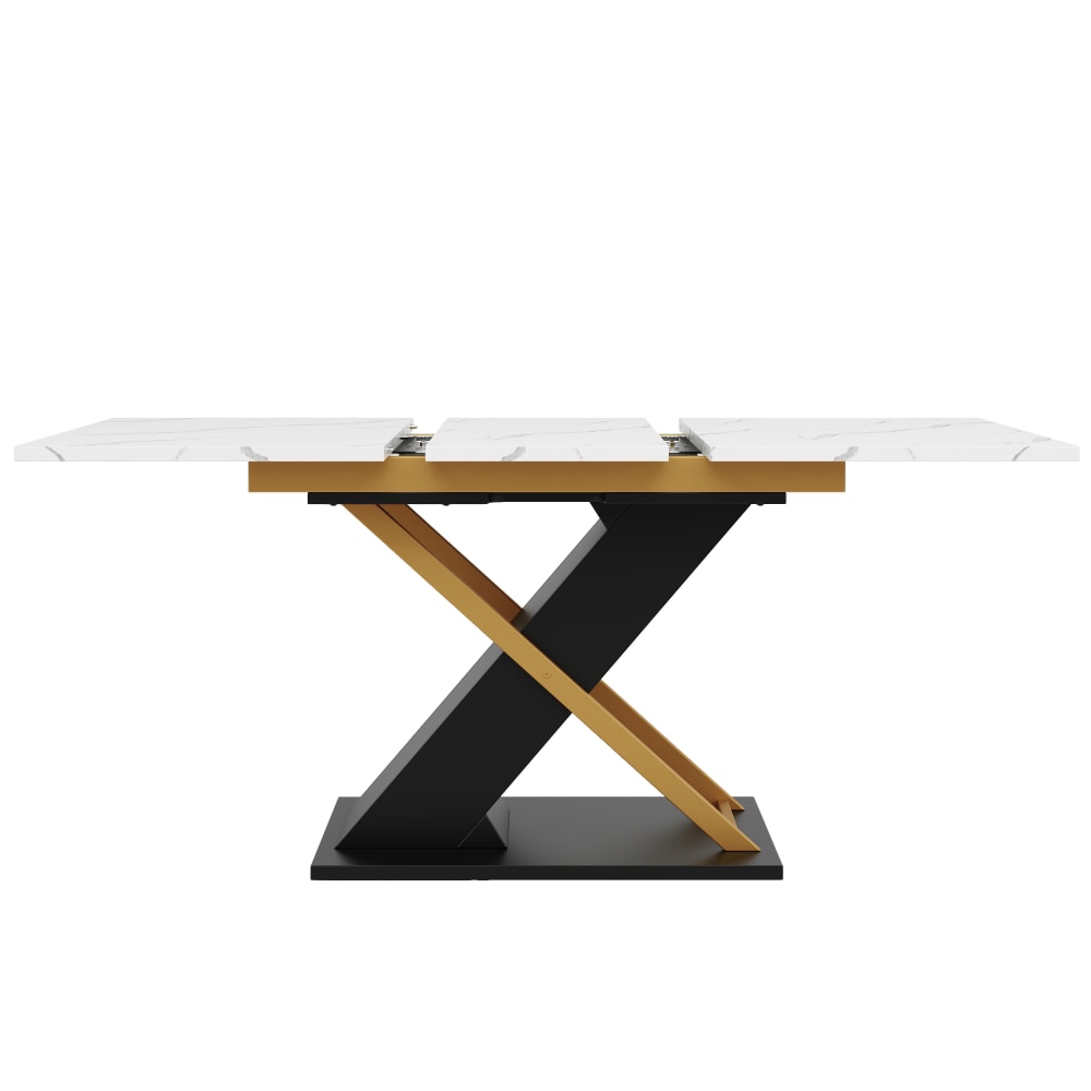 wohnli-moebel-suche-M26034039 Wohnli Möbelsuche - Ausziehbarer Esstisch mit Kreuzbeinen Metall 120-160x80cm